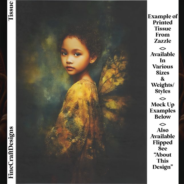 Ethereal Mixed Race Fairy in Autumn EG4L Decoupage Tissue Paper (Creator Uploaded)