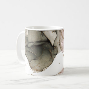 Ethereal Moody Pink Black Gold Inky Fantasy Glam Coffee Mug