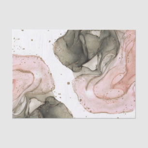 Ethereal Moody Pink Black Gold Inky Fantasy Glam Tissue Paper