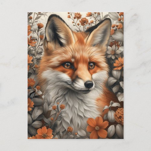 Ethereal Mystic Fox in Enchanted Forest Postcard