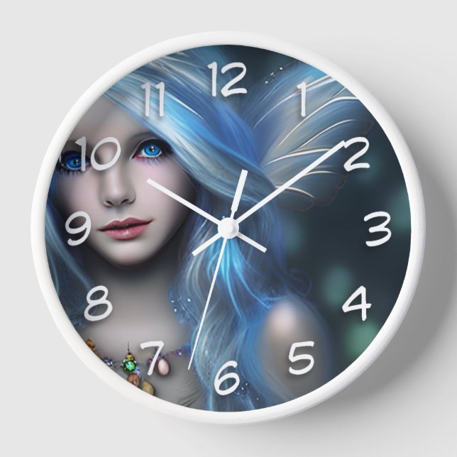 Ethereal Mystical Fairy Girl Clock (Front)