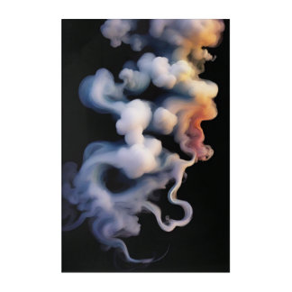Ethereal Mystical Smoke Abstract Art Acrylic Print