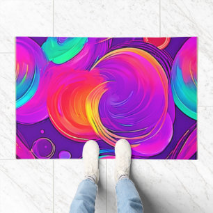 Ethereal Neon: Abstract Dreams Doormat