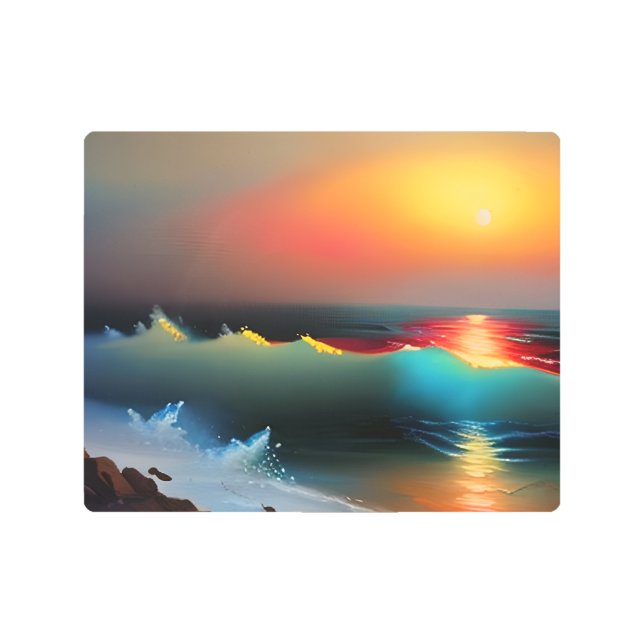 Ethereal Ocean and Sunset AI Art (Front)