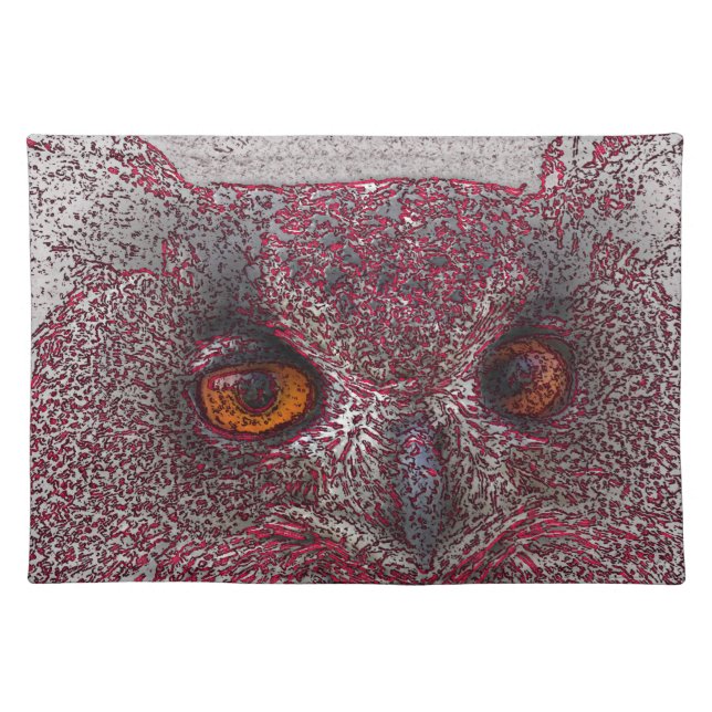 Ethereal Owl Cloth Placemat (Front)