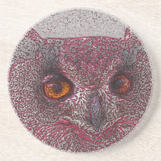 Ethereal Owl Drink Coaster (Front)