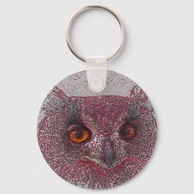 Ethereal Owl Keychain (Front)