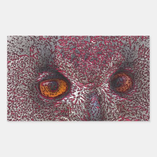 Ethereal Owl Rectangular Sticker