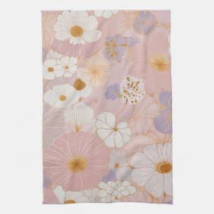Ethereal Pastel Bloom Kitchen Towel