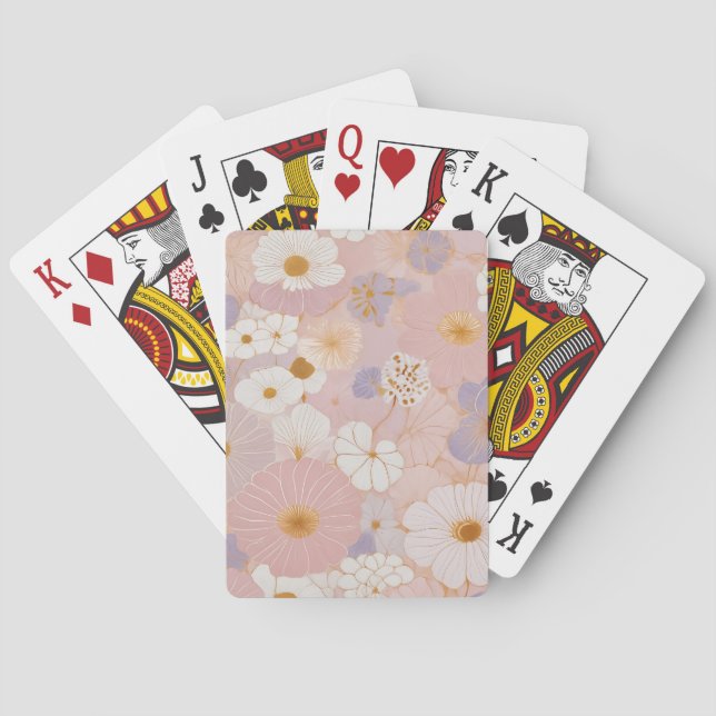 Ethereal Pastel Bloom Poker Cards (Back)