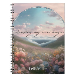 Ethereal Pastel Watercolor Floral Notebook
