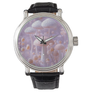 Ethereal Plush Mushroom Garden,Soft Pastel Fantasy Watch