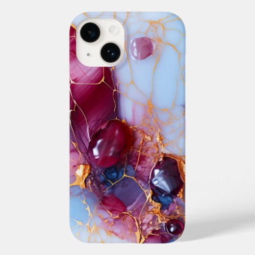 Ethereal Purple_Blue Marble Boho Case_Mate iPhone 14 Case