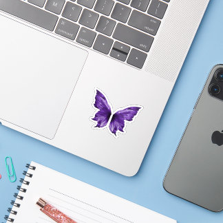 Ethereal Purple Butterfly Aesthetic Die-Cut Sticker