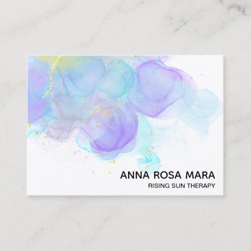  Ethereal  QR AP46 Gold Glitter Abstract Logo Business Card
