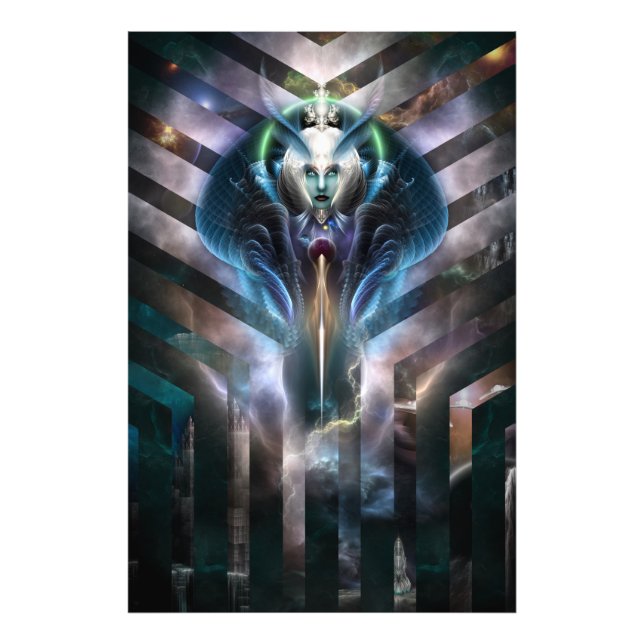 Ethereal Queen Of Galaxy Photo Print (Front)