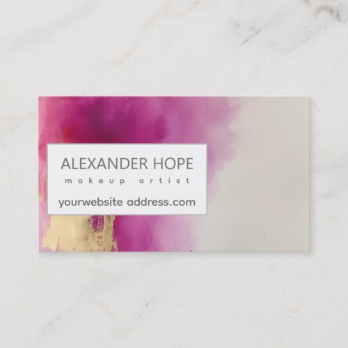 Ethereal Radiance  Pink  Gold Business Card