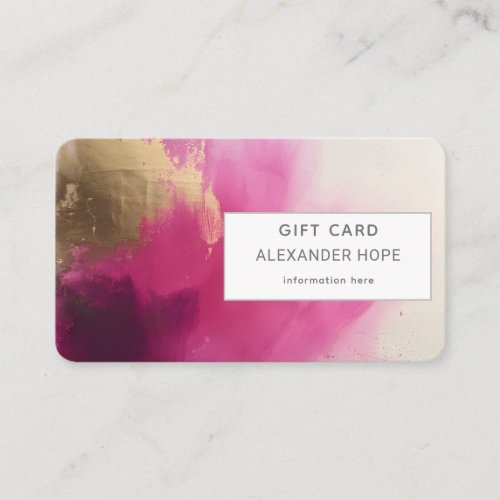 Ethereal Radiance  Pink  Gold Gift Business Card