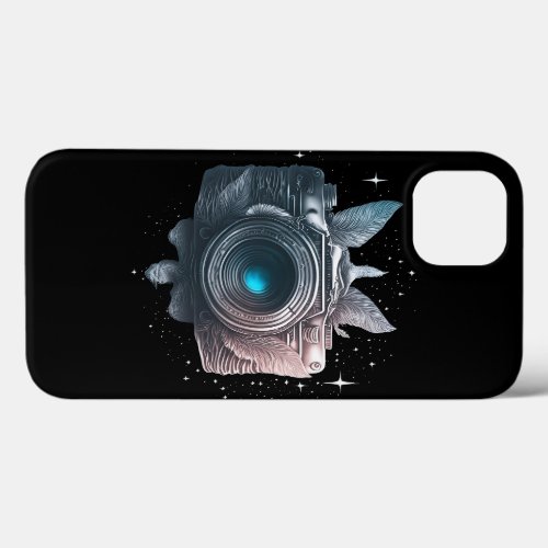 Ethereal Reflections Vintage Camera and Feathers iPhone 13 Case