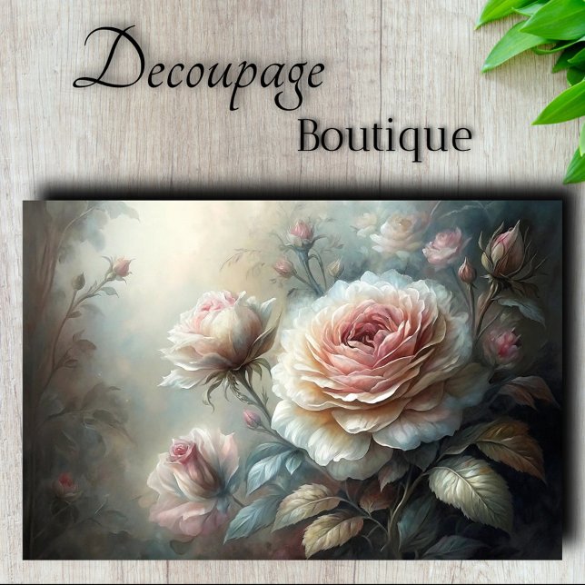 Ethereal Rose Decoupage Tissue Paper (Ethereal Rose Decoupage Tissue Paper)