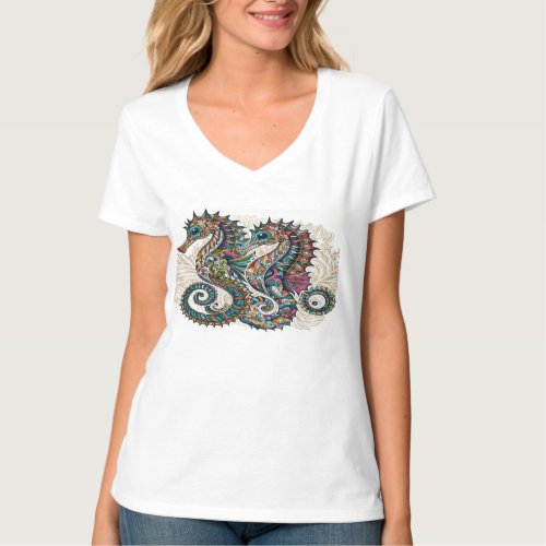 Ethereal Seahorse Womens T_Shirt