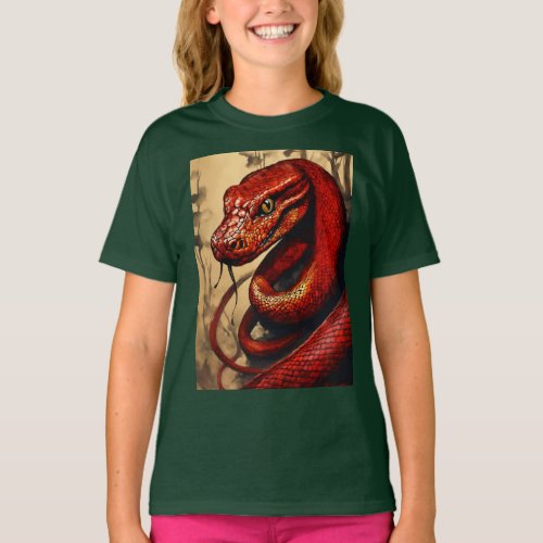 Ethereal Serpent Intricate Snake Tattoo T_Shirt