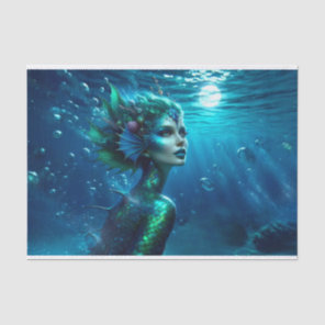 Ethereal Siren Mermaid Ocean Decoupage Tissue Paper