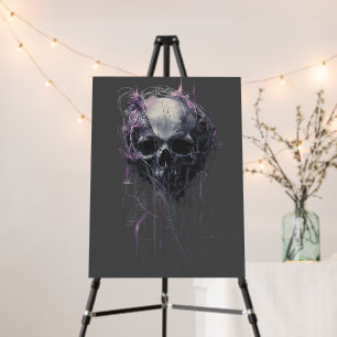 Ethereal Skull Abstract Grunge Dark Art Foam Board
