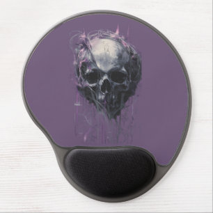 Ethereal Skull Abstract Grunge Dark Art Gel Mouse Pad