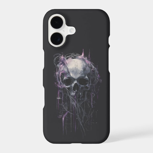 Ethereal Skull Abstract Grunge Dark Art  iPhone Case (Back)