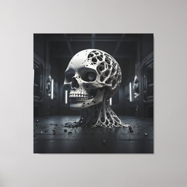 Ethereal Skull Metamorphosis Canvas Print (Front)
