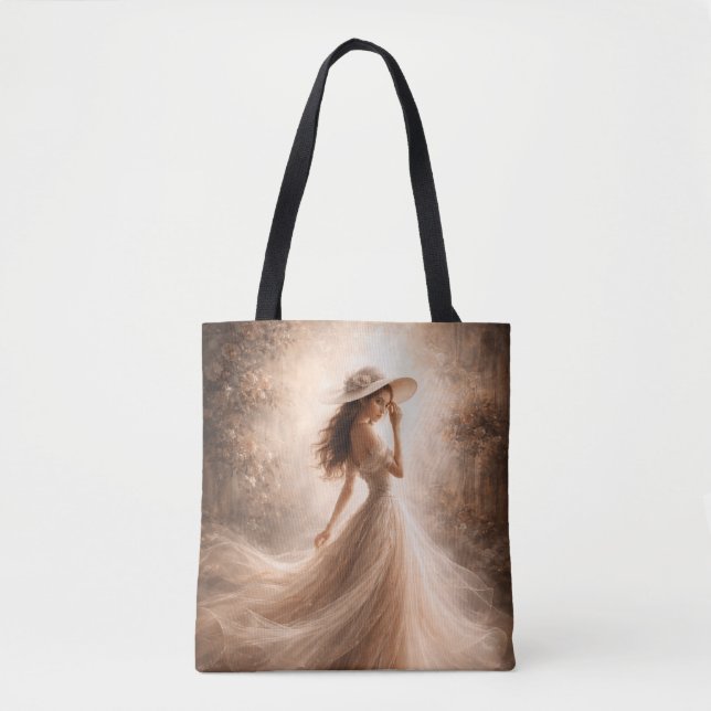 Ethereal Slavic Water Nymph Tote Bag Boho (Front)