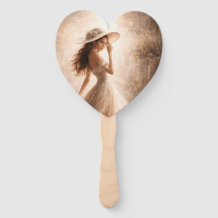 Ethereal Slavic Water Nymph Wedding Program Fan