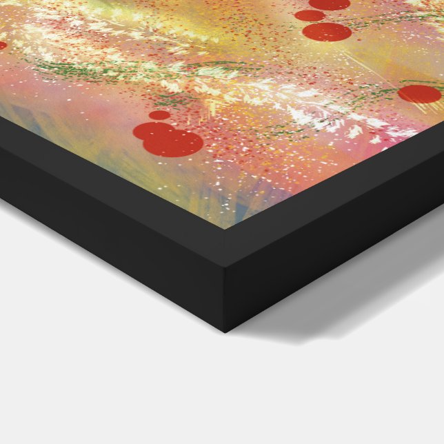 Ethereal Sparks - Abstract Digital Poster (Framed Bottom Corner)