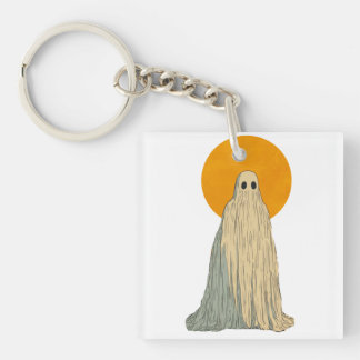 Ethereal Specter Against Full Moon Keychain
