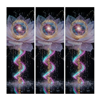 Ethereal Spiral Bloom: Shimmering Galaxy Triptych