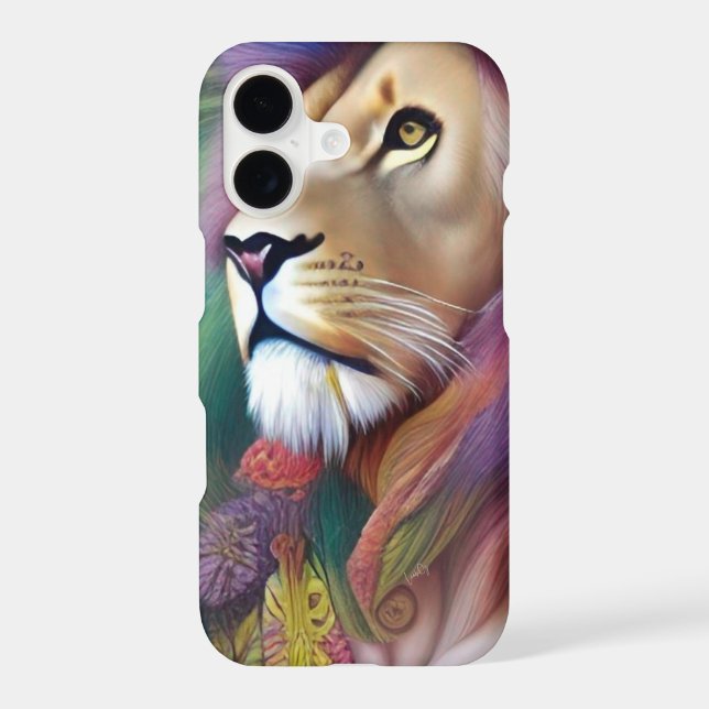 Ethereal Spiritual Spirit Guide LION iPhone Case (Back)