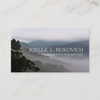 Ethereal Spring Mountain Mist Photographic Art Business Card by riverme at Zazzle