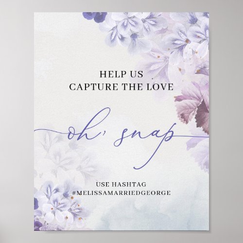 Ethereal spring purple dusty blue roses oh snap poster