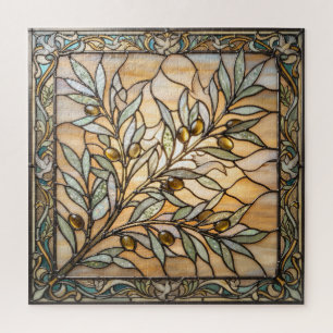 Ethereal Stained Glass Olive Branch Puzzle