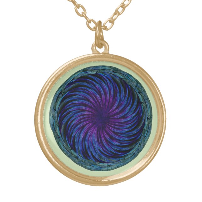 Ethereal Swirl Gold Plated Necklace (Front)