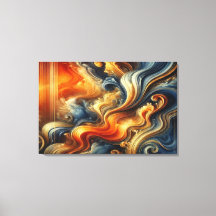 Ethereal Swirl Symphony - Fluid Art Masterpiece
