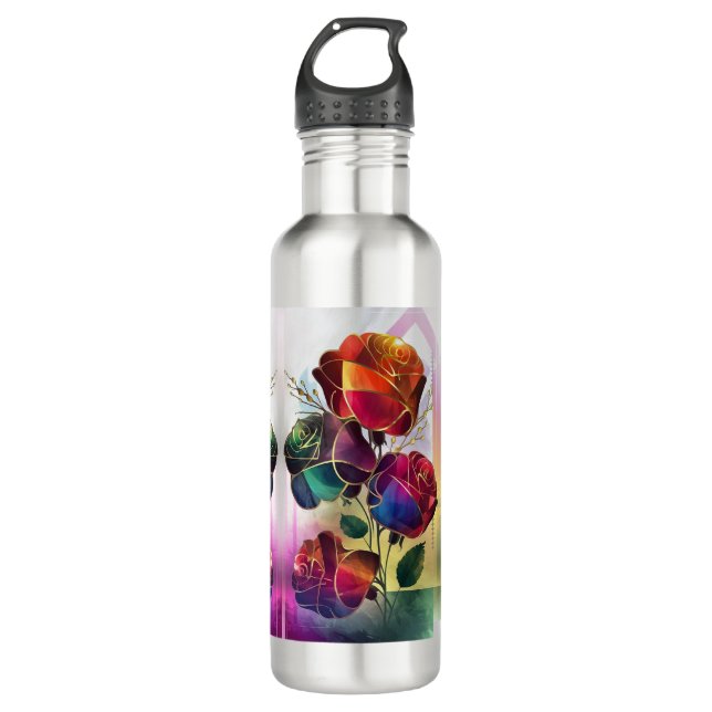  Ethereal Swirls Stainless Steel Water Bottle (Front)