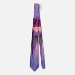 Ethereal Symphony Purple Abstract Neck Tie