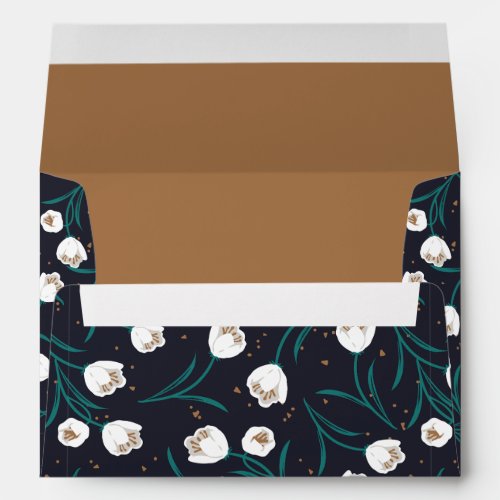 Ethereal Tulip Harmony Abstract Floral Pattern Envelope