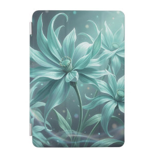 Ethereal Turquoise Blooming Flowers iPad Mini Cover