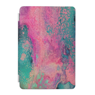 “Ethereal Vellum” – Pink Teal Blue Abstract iPad Mini Cover