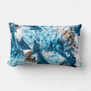 Ethereal Velocity: Geometric Cloud & Arrow Fusion Lumbar Pillow