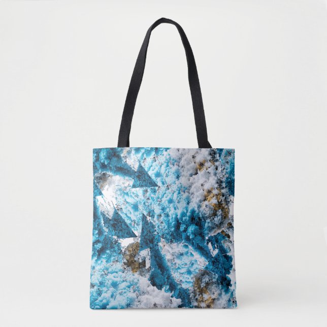 Ethereal Velocity: Geometric Cloud & Arrow Fusion Tote Bag (Front)
