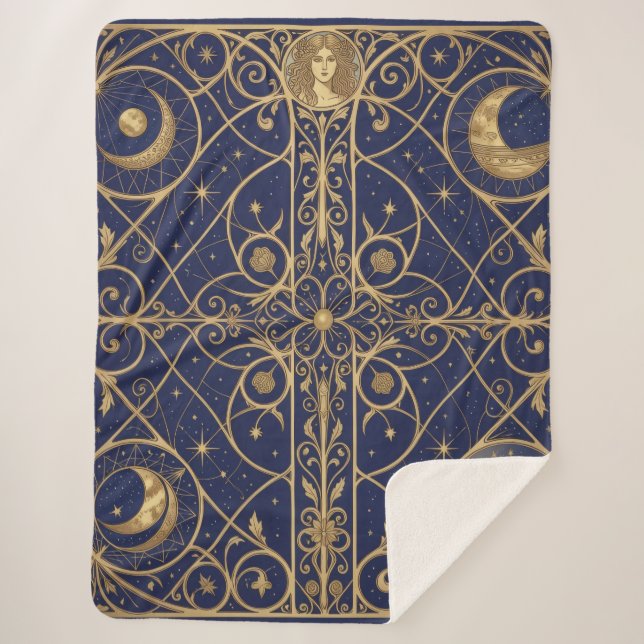 Ethereal Vision – Beyond Reality9 Sherpa Blanket (Front)